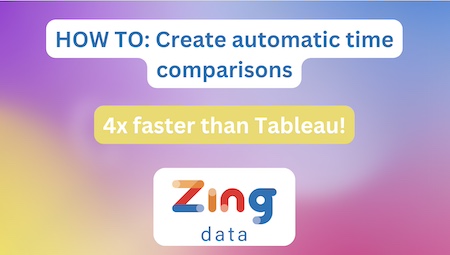 Zing vs. Tableau: Zing is 4x faster for time comparisons