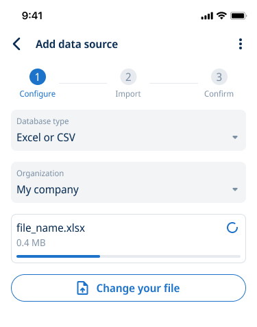 CSV, JSON, and Excel File Support