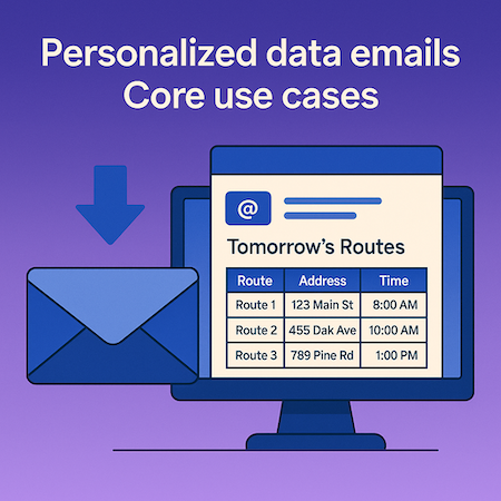 Seven use cases for personalized data emails 