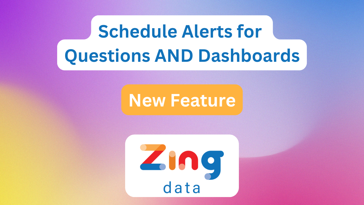 Schedule Alerts for Questions and Dashboards