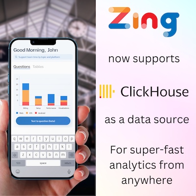 Zing adds support for ClickHouse as a data source